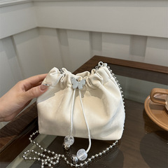 洋氣鏈條水桶包女夏季2024新款潮時尚鏈條包高級感甜美百搭斜挎包