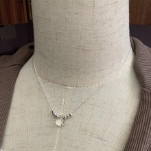 S925银夏日冰透奥地利k9水晶水滴项链小众韩风十足