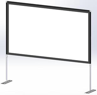 Portable screen outdoor HD simple folding projection screen 100-inch front and rear projection screen