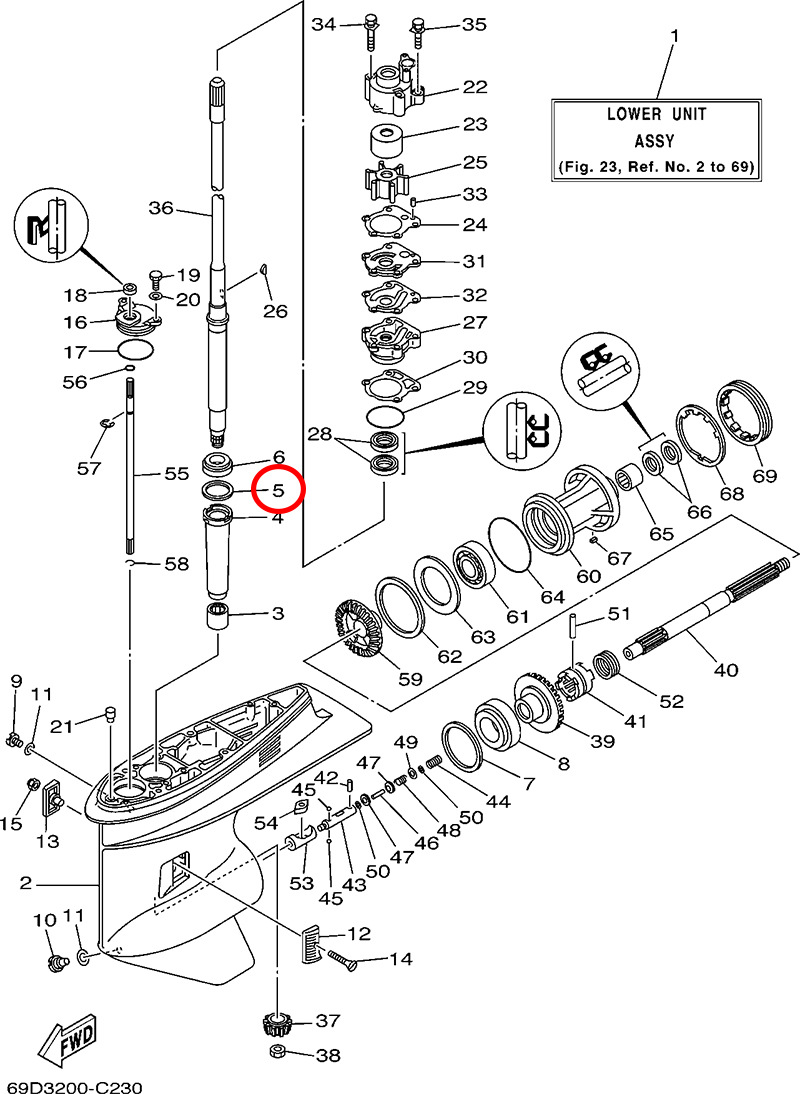 )翟墨DEMONS舷外机船外橡皮艇冲锋舟主动齿调整垫片688-45587-50