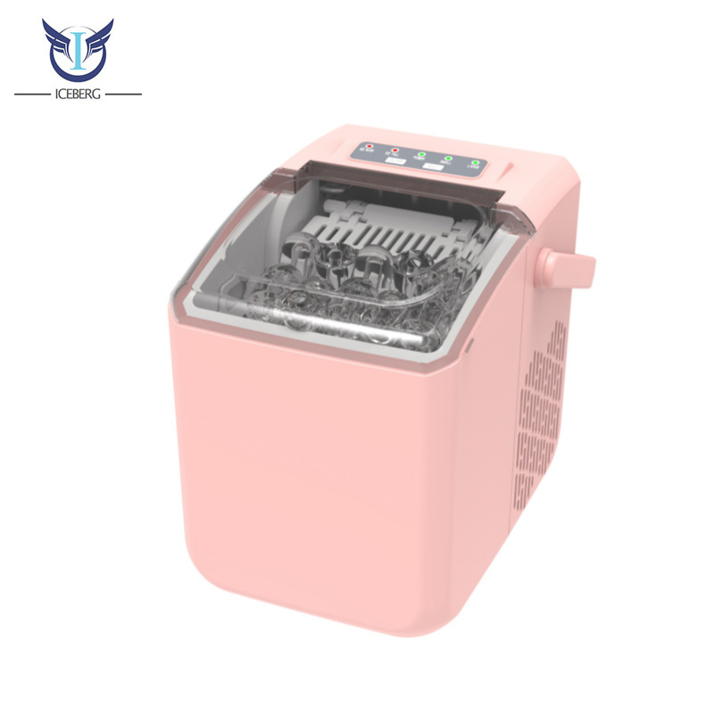 Mini máquina de hielo autolimpiante portátil, máquina de hielo pequeña de escritorio, caja de hielo automática de hielo cuadrado de coche de campamento