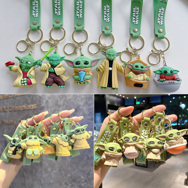 Star Wars Master Yoda Keychain Pendant Baby Yoda Cartoon Car Keychain Doll Machine Small Gift Star Wars Master Yoda Keychain Pendant Baby Yoda Cartoon Car Keychain Doll Machine Small Gift