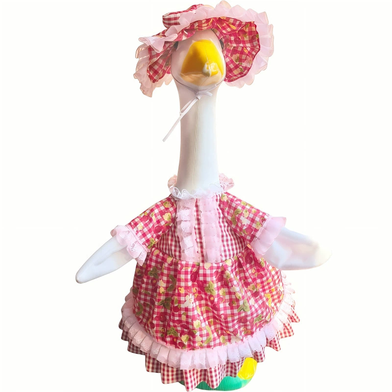 Кросс-бордердный лук Porch Goose Clothes 2025 Новая Большая белая утка Cherry Lolita одежда 58g