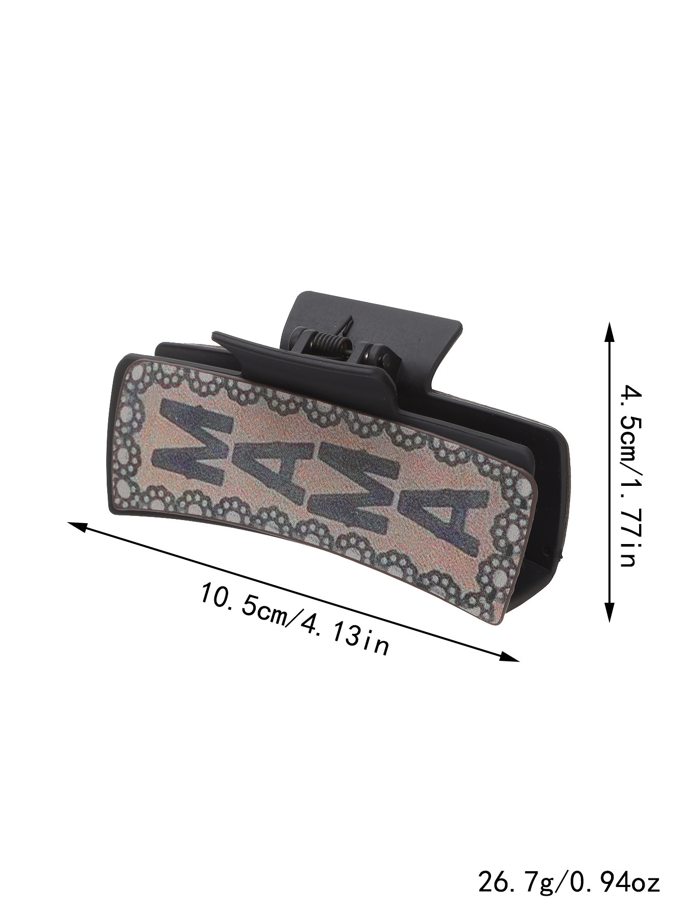 Unisex Western Wind Sonnenschirm Mutter Alphabet Leder Haarnadel Hai Clip Damen Greifclip_voghion.com