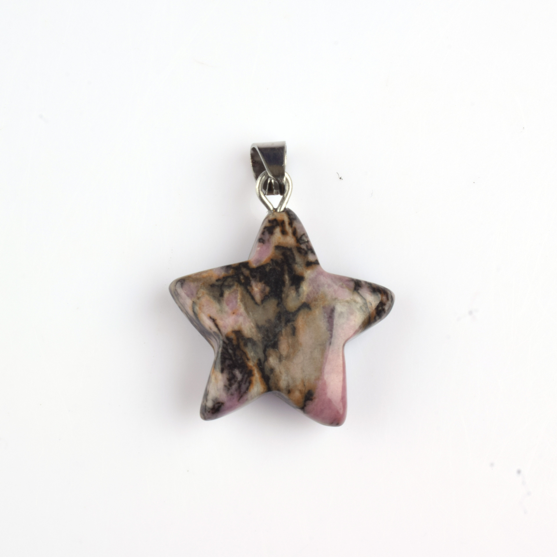 Colgante de piedra de estrella de color natural colgante de amatista de estrella de color pentagramas colgante de estrella de cielo colgante DIY joyas artículos