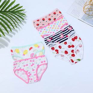 Cross-border supply factory direct girls printed little girl cotton briefs foreign trade cardboard children's cotton shredded