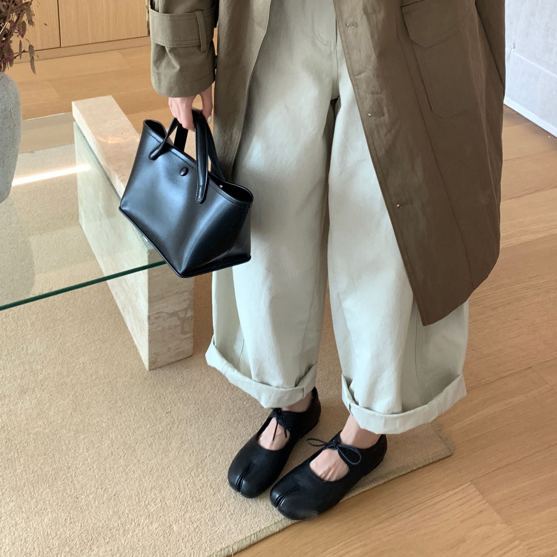 Marco&Joyce Fashion Mary Jane Shoes for Women 2025 Autum with Skirt Flats Retro Ballet Shoes for Women