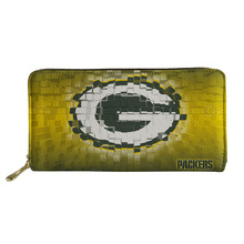 NFL包装工跨境手提女士皮质钱包手拿皮革零钱包钱夹印制源头厂商