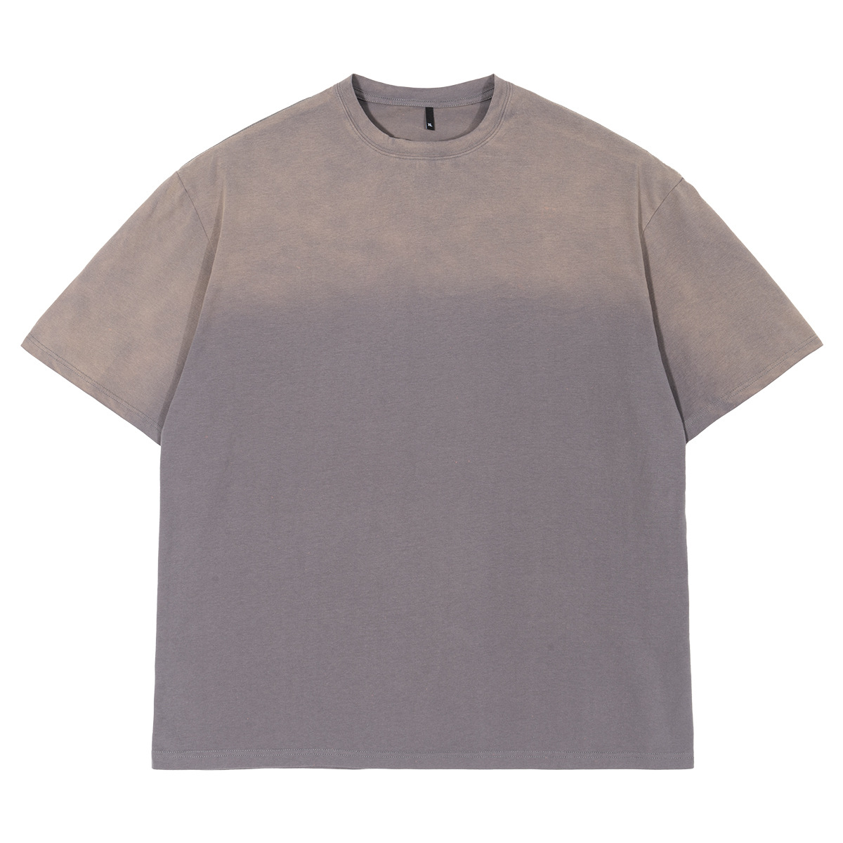 Ropa de hombre juvenil de verano casual callejera pesada lavado con agua camiseta de manga corta marca de moda de pulverización de caballo de mar de estilo retro