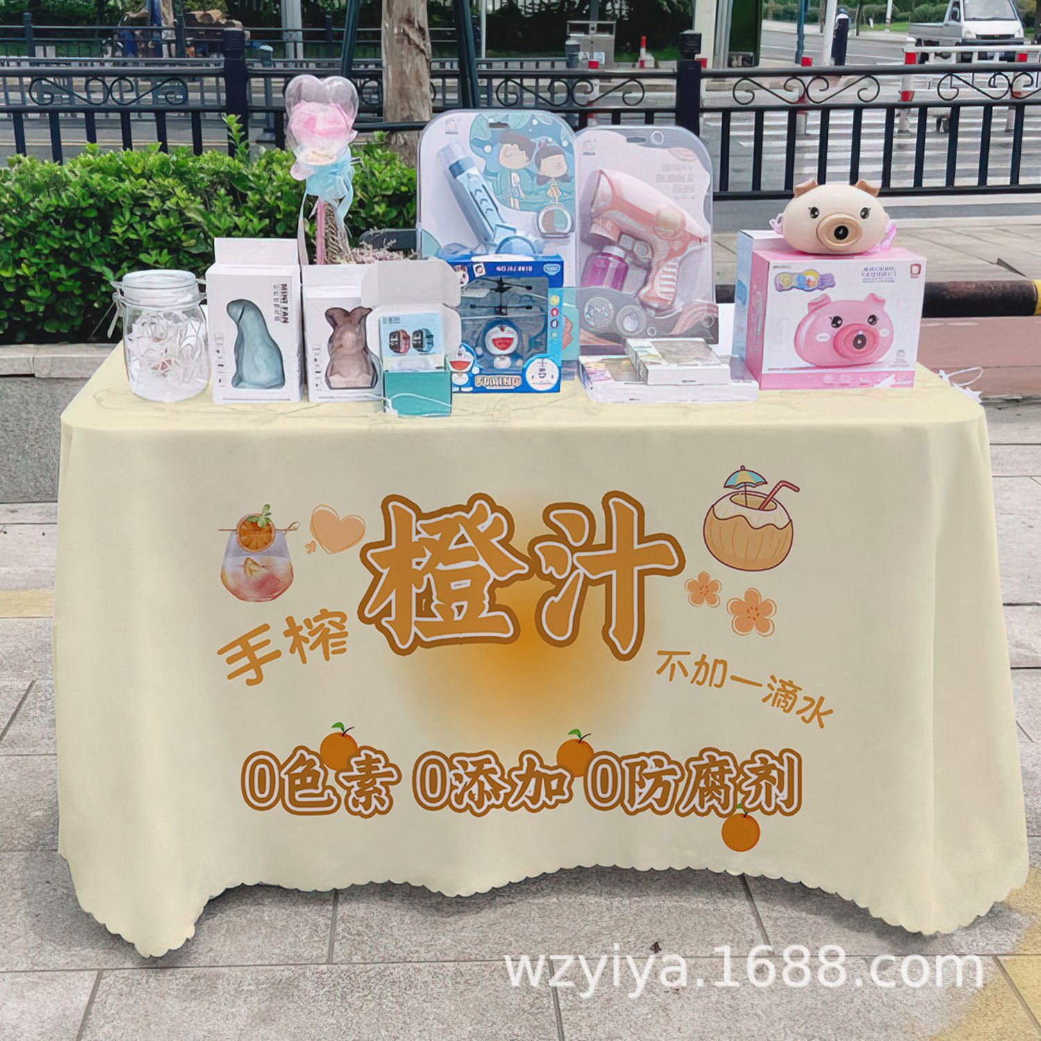 Mantel de jugo recién exprimido