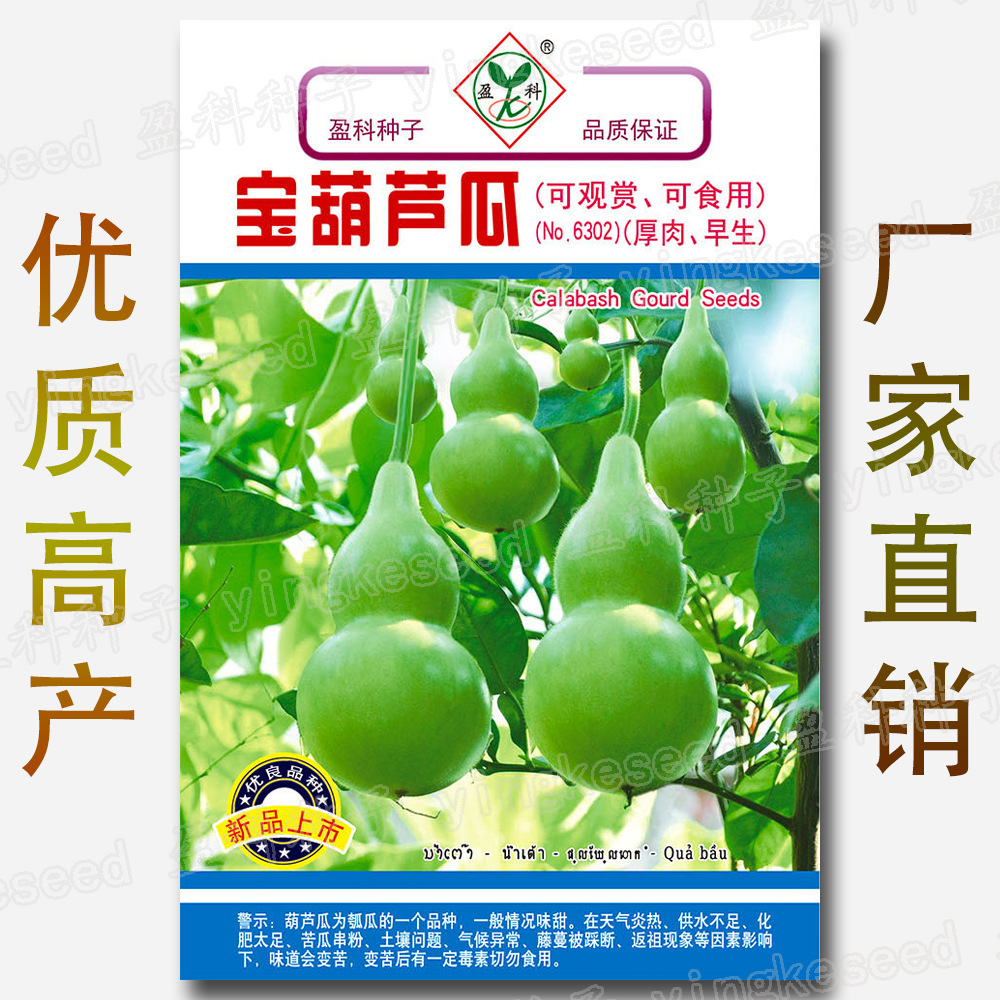 宝葫芦瓜种子 早生厚肉酒葫芦 酒仙瓠瓜种籽 济公葫芦种子 可食用