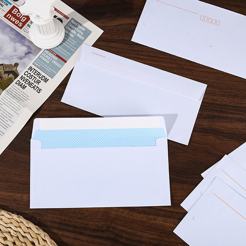 Cross-border envelope white western release seal simple invitation card postcard self-adhesive international aviation printing production 