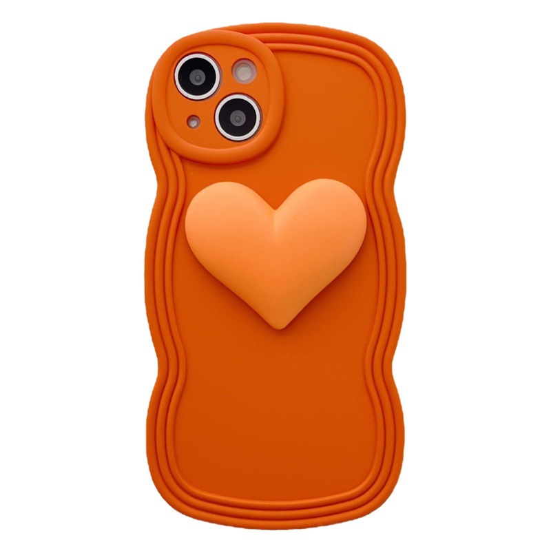 Estilo avanzado ins tridimensional gran amor para iPhone15/14 Apple 16 funda para teléfono móvil 12/13Pro Max mujer