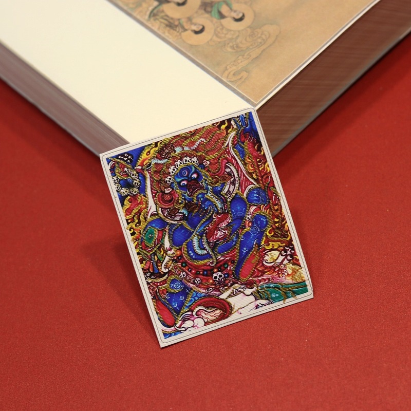 手描きの金のチベットタンカ絵画コアハート前世と現在のザキラムグリーンタラとマラパラ卸売|undefined