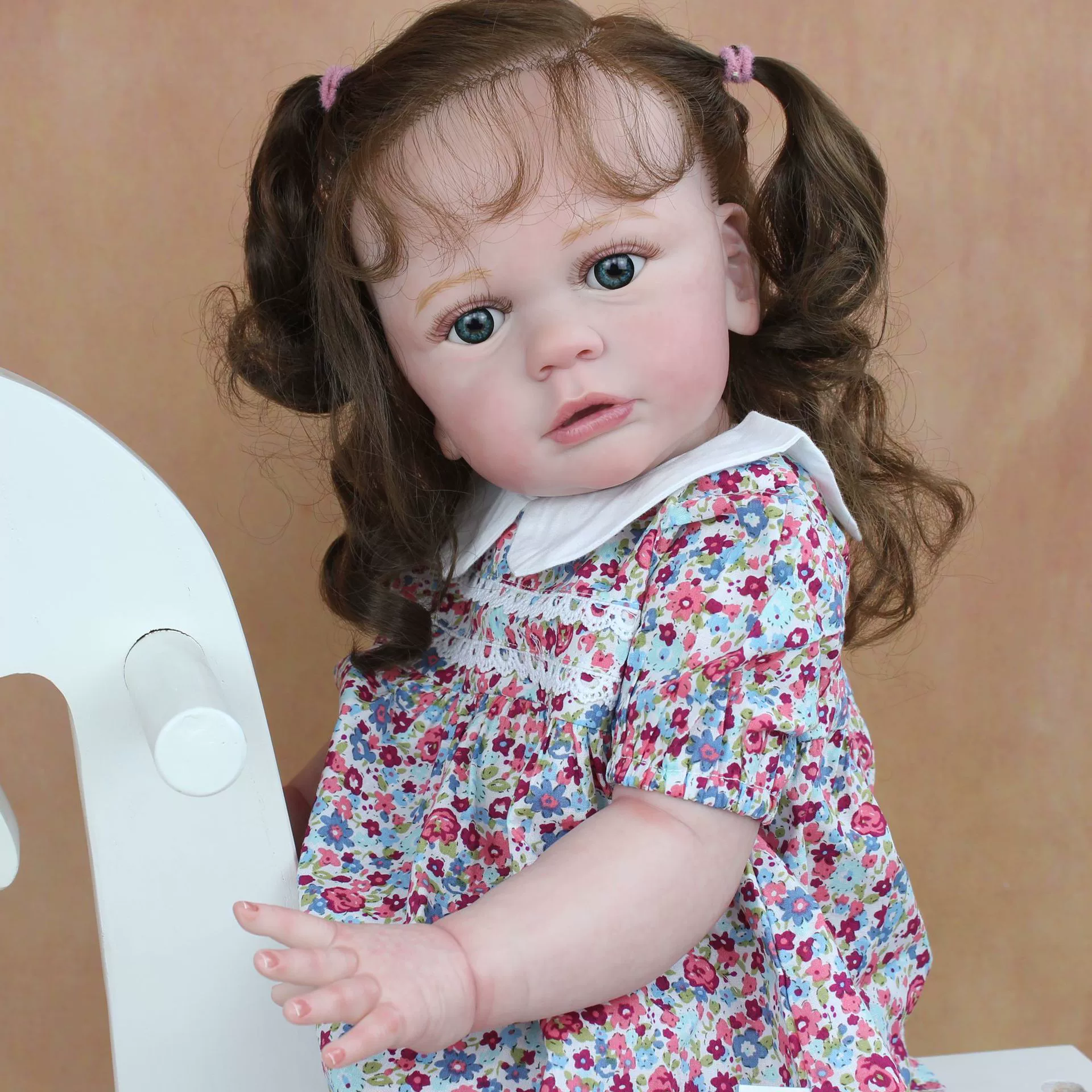 Painted realistic doll for baby, 3D, 60cm