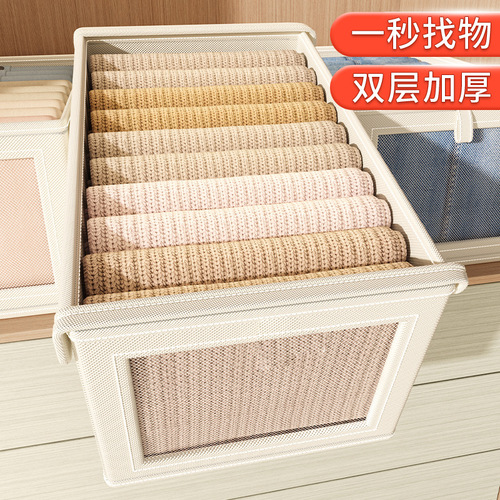 Oxford cloth window, bedroom clothes with lid storage box, household clothes dustproof storage box, large balcony organizing box
