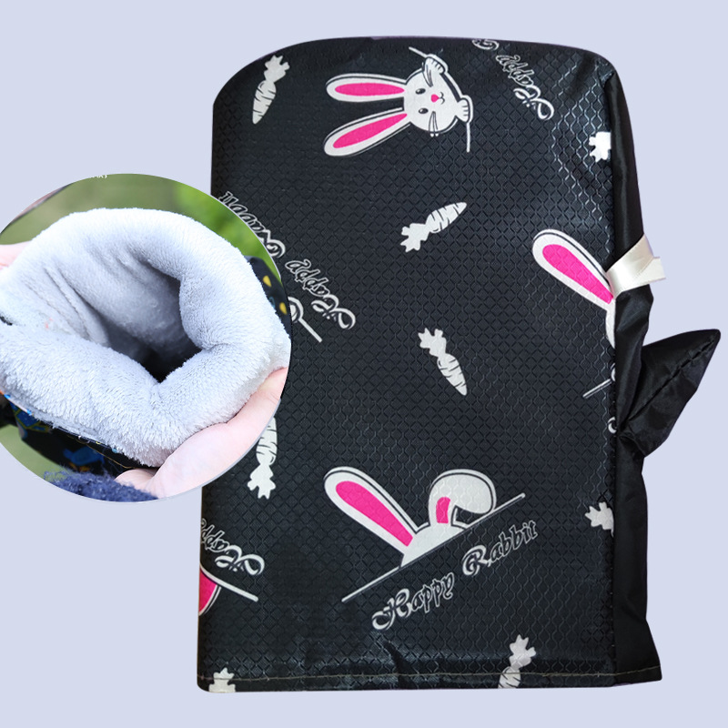 검은 가루 토끼 귀 (가을과 겨울 따뜻한 기모)