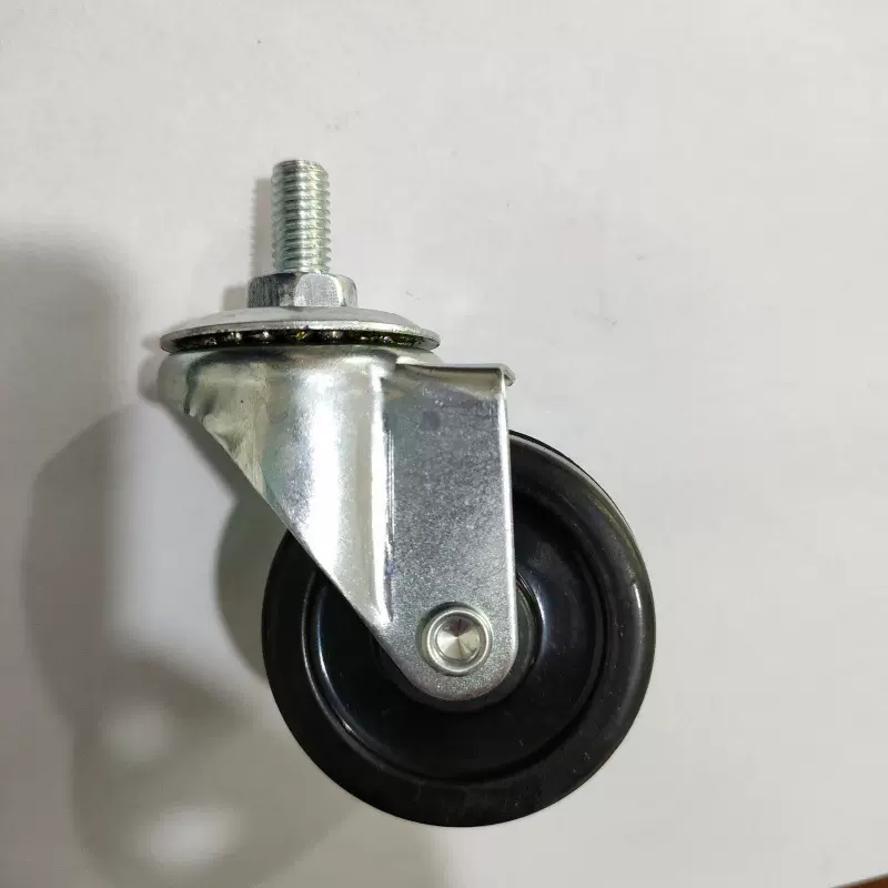 厂家2寸橡胶丝杆活动万向轮 手推车货架家具工业轮