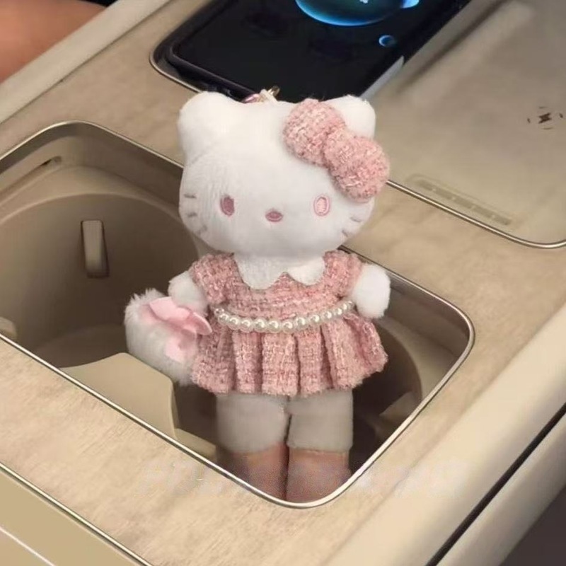 粉色千金小香风裙子白皮美女长腿Kitty挂件高级精致包包挂饰礼物|undefined