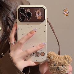 ins splashed English small bear suitable for iPhone14 pendant 15ProMax Apple 12 mobile phone case 13 female 14Pro 