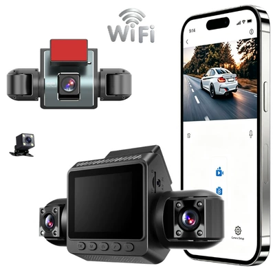 Four-way dashcam with front and rear Driving recorder - four-lens-wifi-version