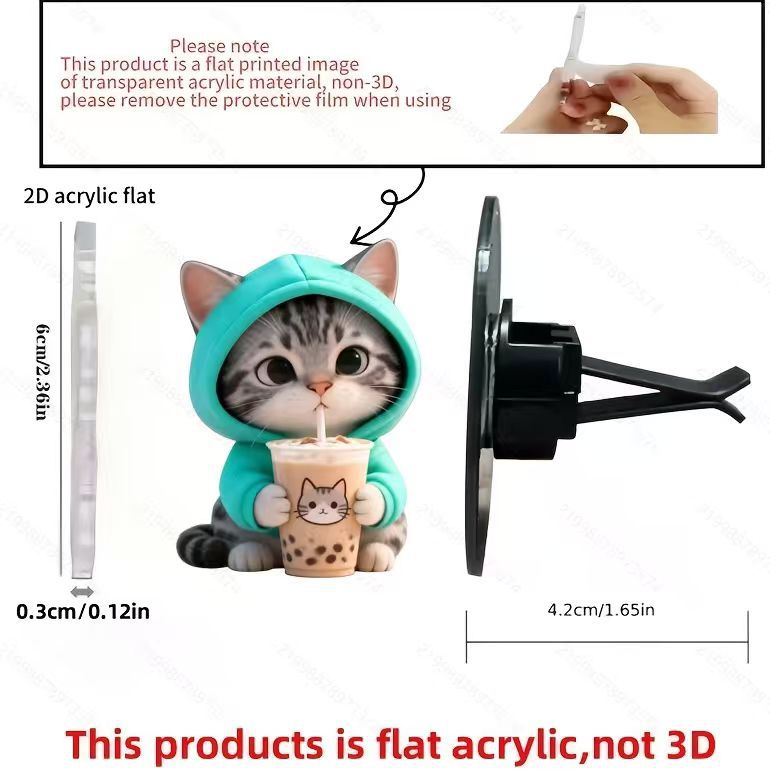 Comercio exterior transfronterizo suéter gatito productos acabados ventilador clips decoración de automóviles perfume adorable acrílico decoración impermeable image 86