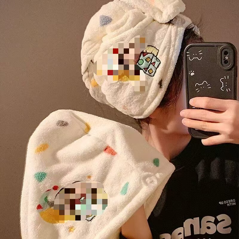 Labi Cautionary Tales Rainbow Stone Bath Towel Women's Super Absorbent Towel Hair Drying Cap Skirt Three-Piece Set Xiaoxin Wrap Towel Crayon