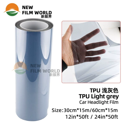 anti-scratch TPH headlight color change – Automotive Film - 03x15m-tpu-light-gray