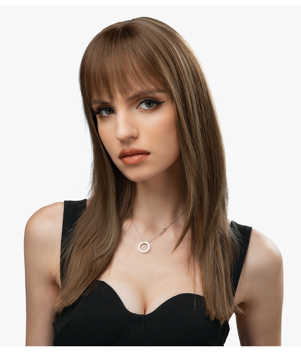 Perruque de cheveux synthétiques, Patch supérieur pour femmes, frange 3D pour un blanchiment naturel, Patch capillaire Invisible_voghion.com