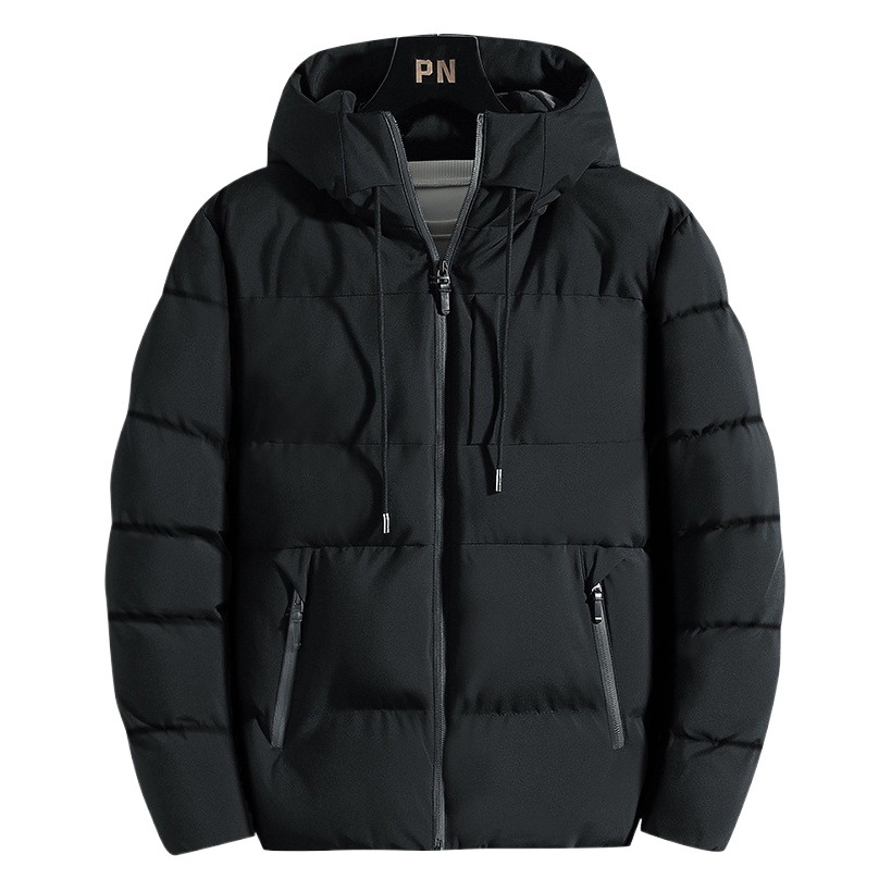 Abrigo acolchado de algodón transfronterizo para hombres 2022 otoño e invierno nuevo Abrigo acolchado de algodón color sólido todo a juego Abrigo acolchado de algodón para hombres Abrigo acolchado de algodón de moda de estilo coreano