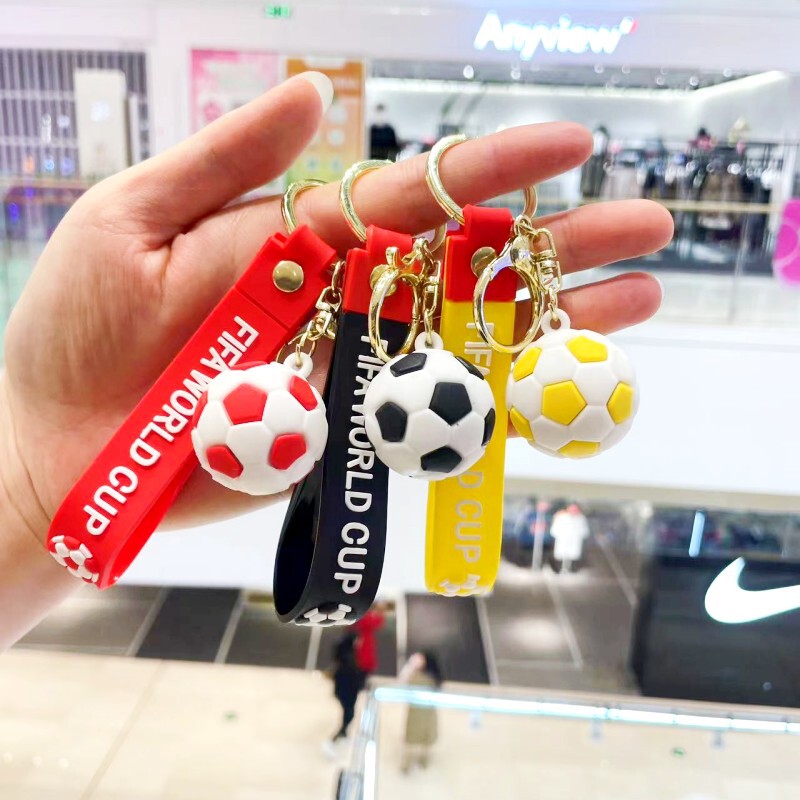 Cartoon World Cup Sports Football Keychain Bag Pendant Personalized Car Keychain Pendant Small Gift Wholesale