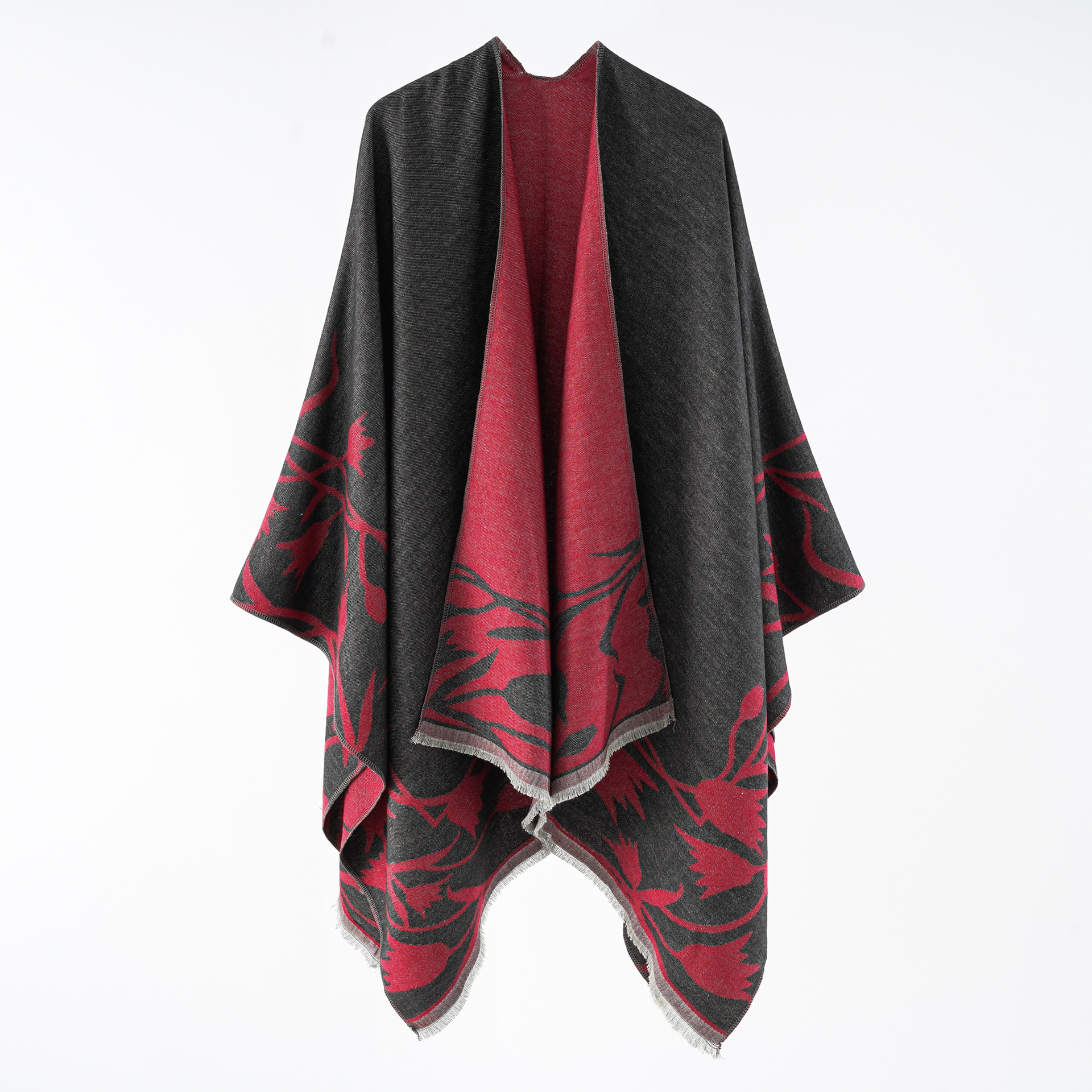 Bufanda de las mujeres nueva Cachemira jacquard split engrosada gran capa aire acondicionado chal caliente