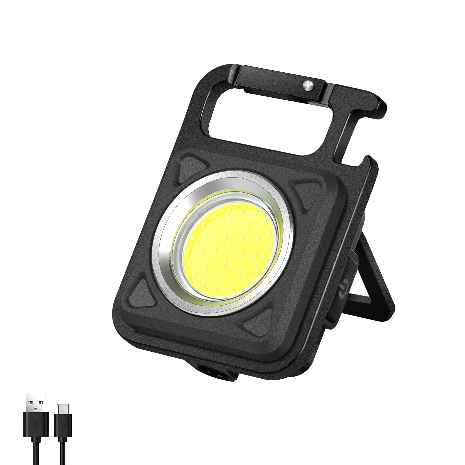 Llavero luz multicolor camping luz multifuncional al aire libre camping portátil coche luz de emergencia succión magnética plegable luz de trabajo