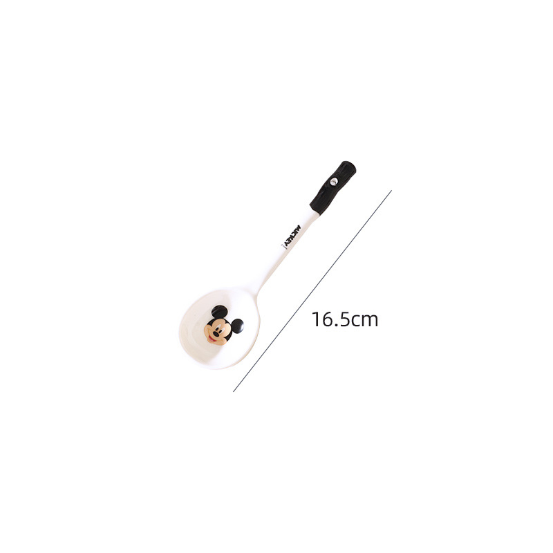 Cuchara de cerámica de Disney, mango largo, cuchara linda, sopa, cuchara, cuchara pequeña, cuchara para niños de dibujos animados, cuchara para el hogar, envío gratis