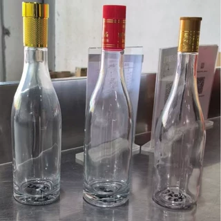 500ml透明玻璃酒瓶家用自酿酒分装瓶喜宴喜酒一斤装空瓶白九瓶