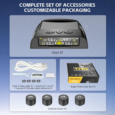 for Cars, Wireless Solar-Powered Tire – Tire pressure monitoring system
