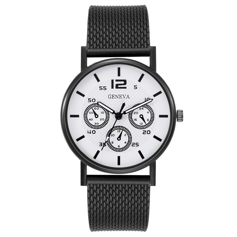 Genève Nouvelle maille minimaliste avec montre pour hommes à quartz_voghion.com