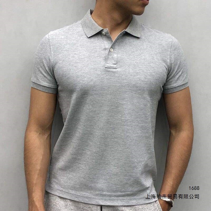 Sports Men's Polo Shirt Short-Sleeved Trendy Pure Cotton T-Shirt Loose Lapel Business Casual Mercerized Cotton Summer Half-Sleeve Sports Men's Polo Shirt Short-Sleeved Trendy Pure Cotton T-Shirt Loose Lapel Business Casual Mercerized Cotton Summer Half-Sleeve