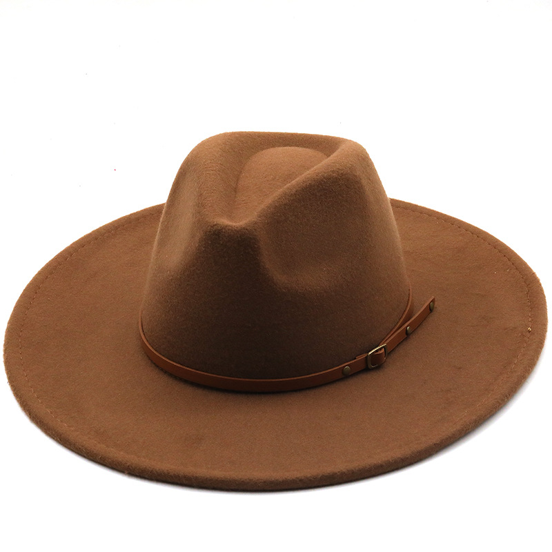 Retro Woolen Jazz Felt Hat display picture 22