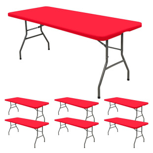 Spandex Tablecloth Elastic Fit Picnic Tablecloth Washable Folding Tablecloth Rectangular Polyester Tablecloth