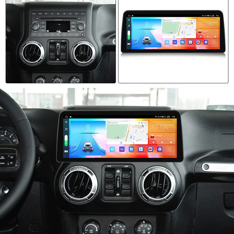 Подходит для Jeep Wrangler, Android навигатор с большим экраном 12,3 дюйма, вертикальный экран