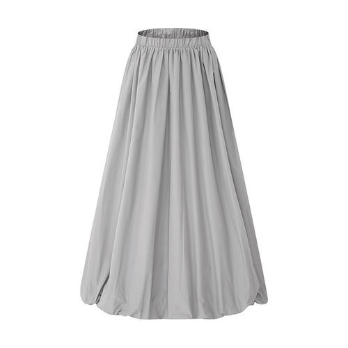 2025 Poplar Skirt Flower Bud Lantern Skirt Summer Elastic High-Waist Slimming Trend Yamamoto Skirt