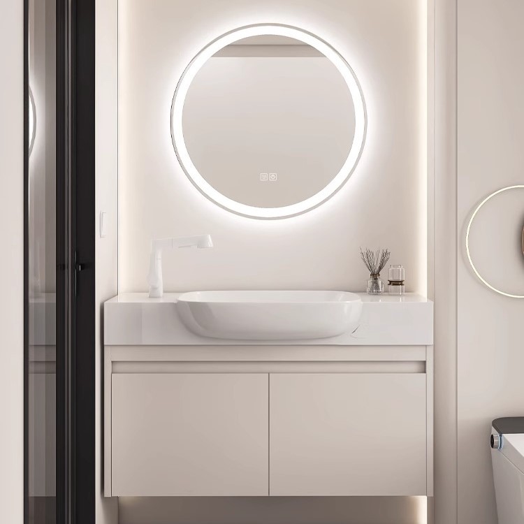 gabinete de baño de aluminio espacio pequeño gabinete de lavabo tipo hogar gabinete de lavabo combinado gabinete de lavabo todo en un lavabo