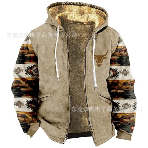 Cross-Border Hot-Selling Fleece-Lined Thickened Winter Cotton Jacket for Men, Double-Layered Thick Fleece Cotton Coat, Warm Cotton Padded Jacket 2023