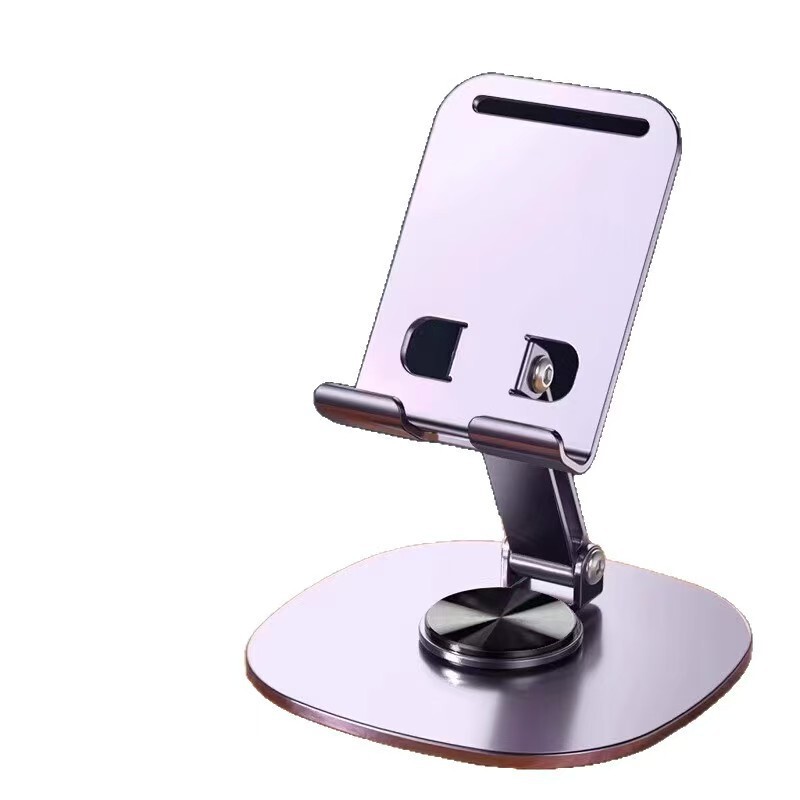 人気回転式メタル製スマホケーススタンド 卓上ギフト ロゴ入り 折りたたみ式昇降式 ライブ配信用 怠け者向けタブレットスタンド|undefined