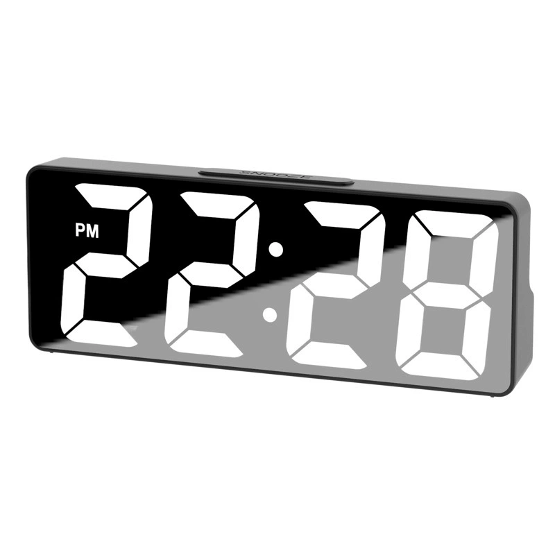 Светодиодный простой зеркальный электронный будильник зеркало для макияжа студент USB аккумулятор двойного назначения дисплей температуры Голосовое управление зеркальные часы