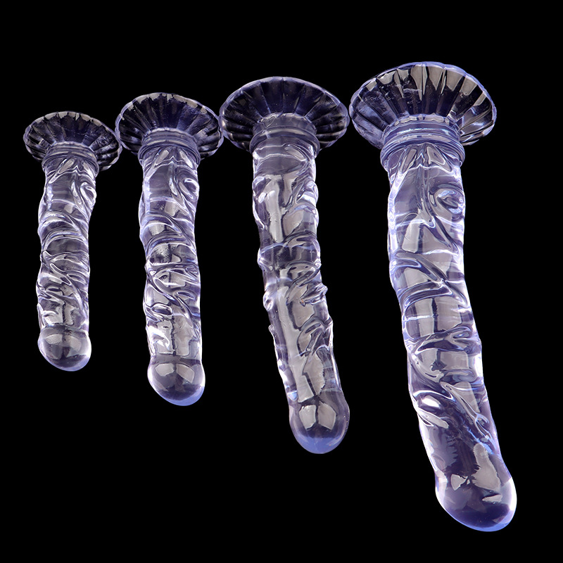Crystal Chrysanthemum Suction Cup Dildo, Soft TPE Anal Masturbation Rod, Extra Large 19 cm — detail image 6