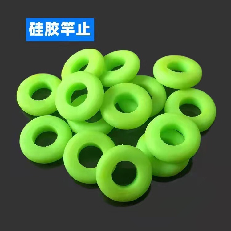 Green Big Rod Stop High Elastic Silicone Rod Stop Sealing O-ring Thickened Soft No Injury Rod Luminous Big Rod Stop Green Big Rod Stop High Elastic Silicone Rod Stop Sealing O-ring Thickened Soft No Injury Rod Luminous Big Rod Stop