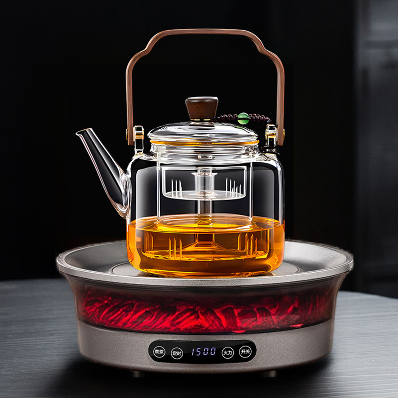 围炉煮茶器电陶炉烤火炉户外多功能电茶炉泡茶壶电热炉蒸煮一体|undefined