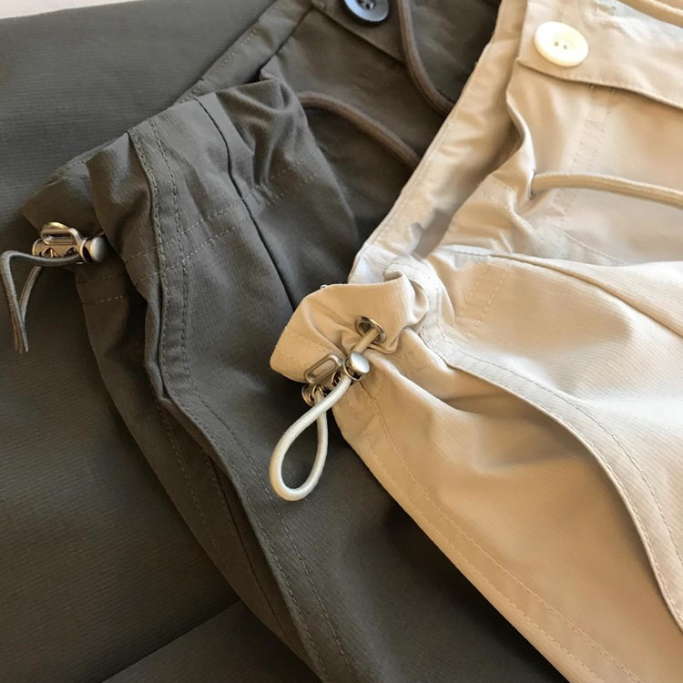 I Like the Tears!! Japanese Factory, Outdoor Sporty Drawstring Workwear Loose Casual Pants for Women